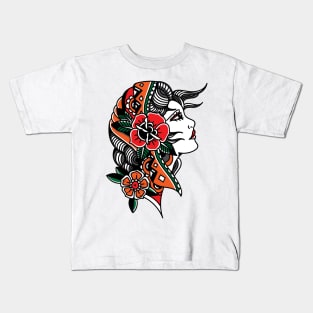 gypsy girl tattoo Kids T-Shirt